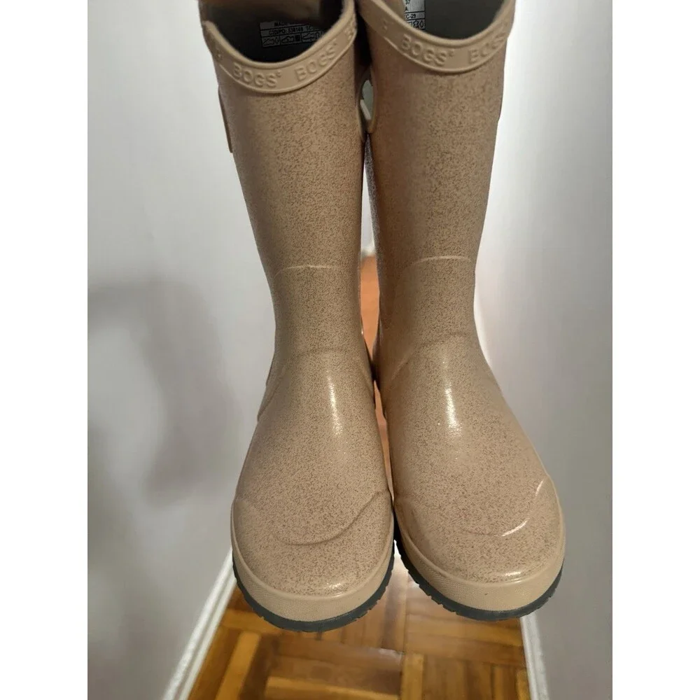 Bogs kids' waterproof rain boots Glitter Finish Size 4y